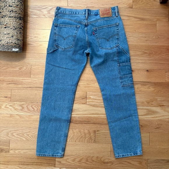 Levis altered patch work light denim jeans - Picture 5 of 7